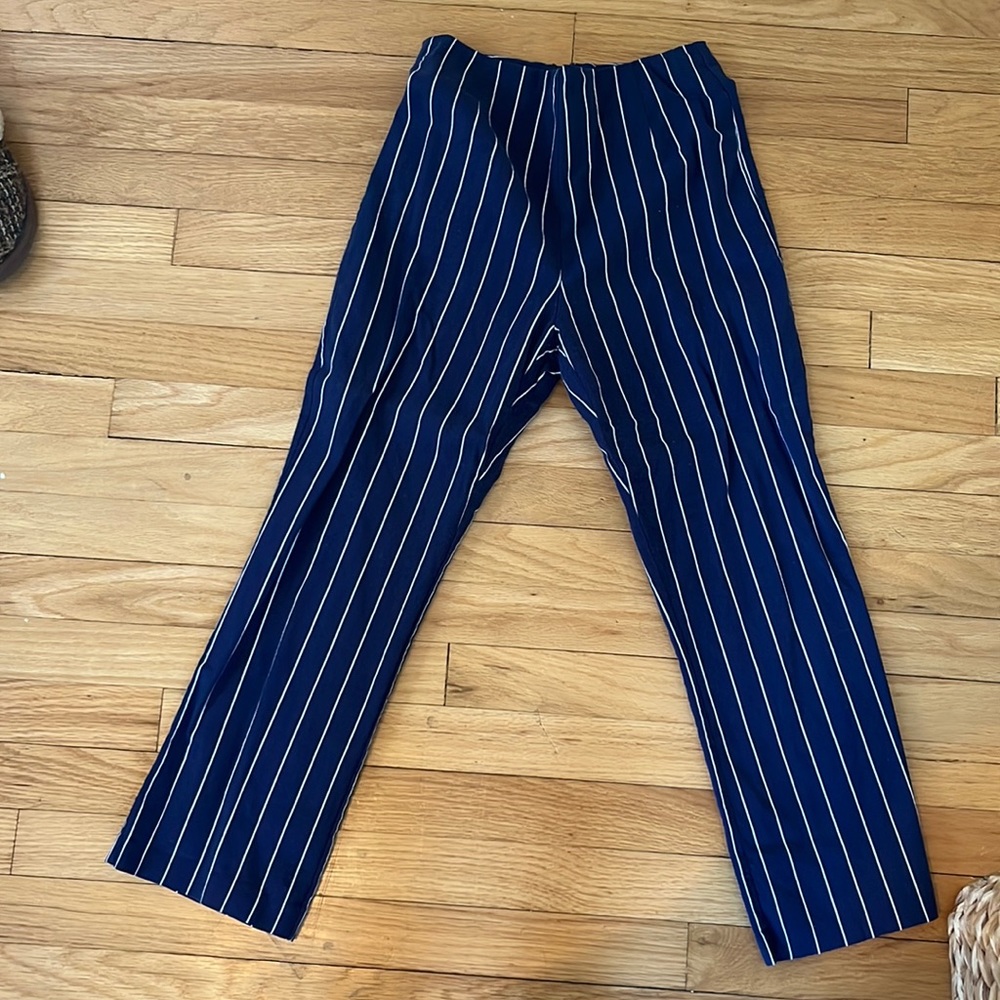 Blue striped pants